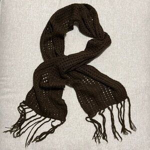 NWOT Alpaca Knit Scarf-Choc Brown